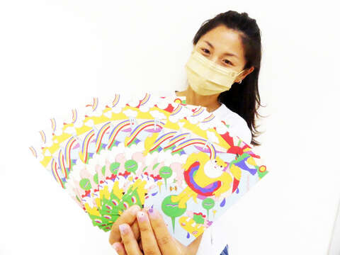 艺术家吴骐创作的金门年度观光明信片共有4组，参加社群活动可获得第一组。（观光处提供）