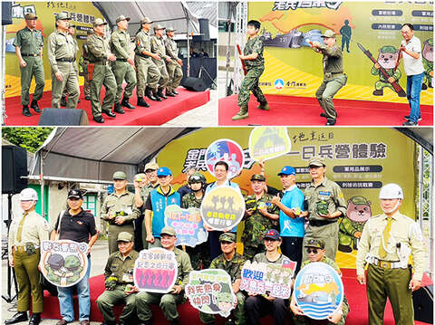 「金門老兵召集令」邁入第8年舉辦，金門縣政府在台北四四南村舉辦「一日兵營體驗」，吸引數百名退伍老兵及民眾齊聚。（觀光處提供）