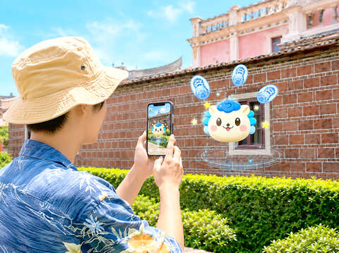 「風獅囝的修行之旅」AR互動集章活動同步登場,邀請旅客跟隨風獅囝走訪金門特色景點與合作店家。(產發處提供)
