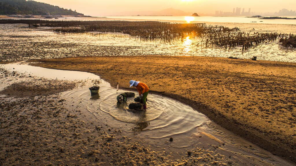 貓公石濱海休憩區也適合觀賞夕陽